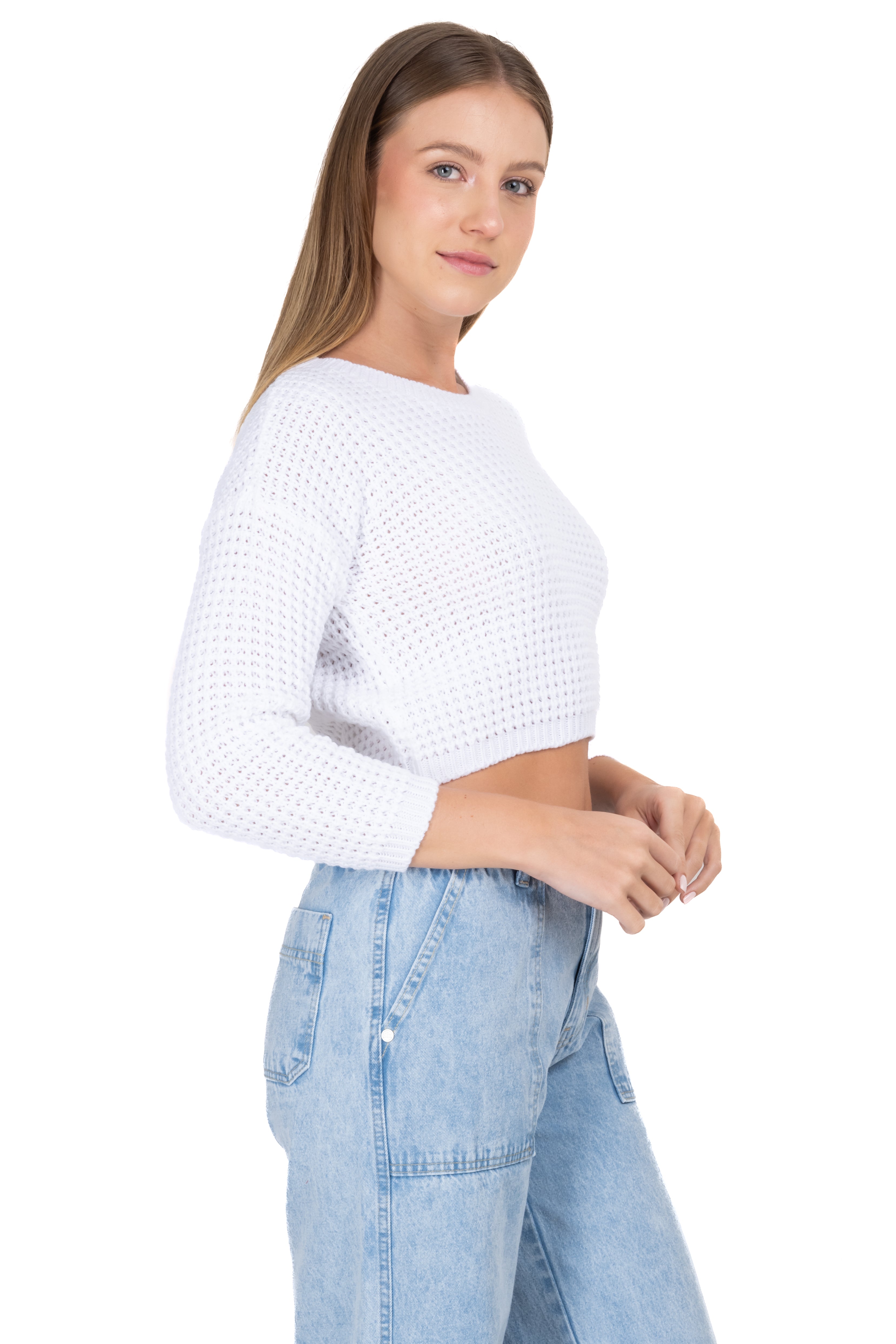 Suéter Tejido Ancho BLANCO