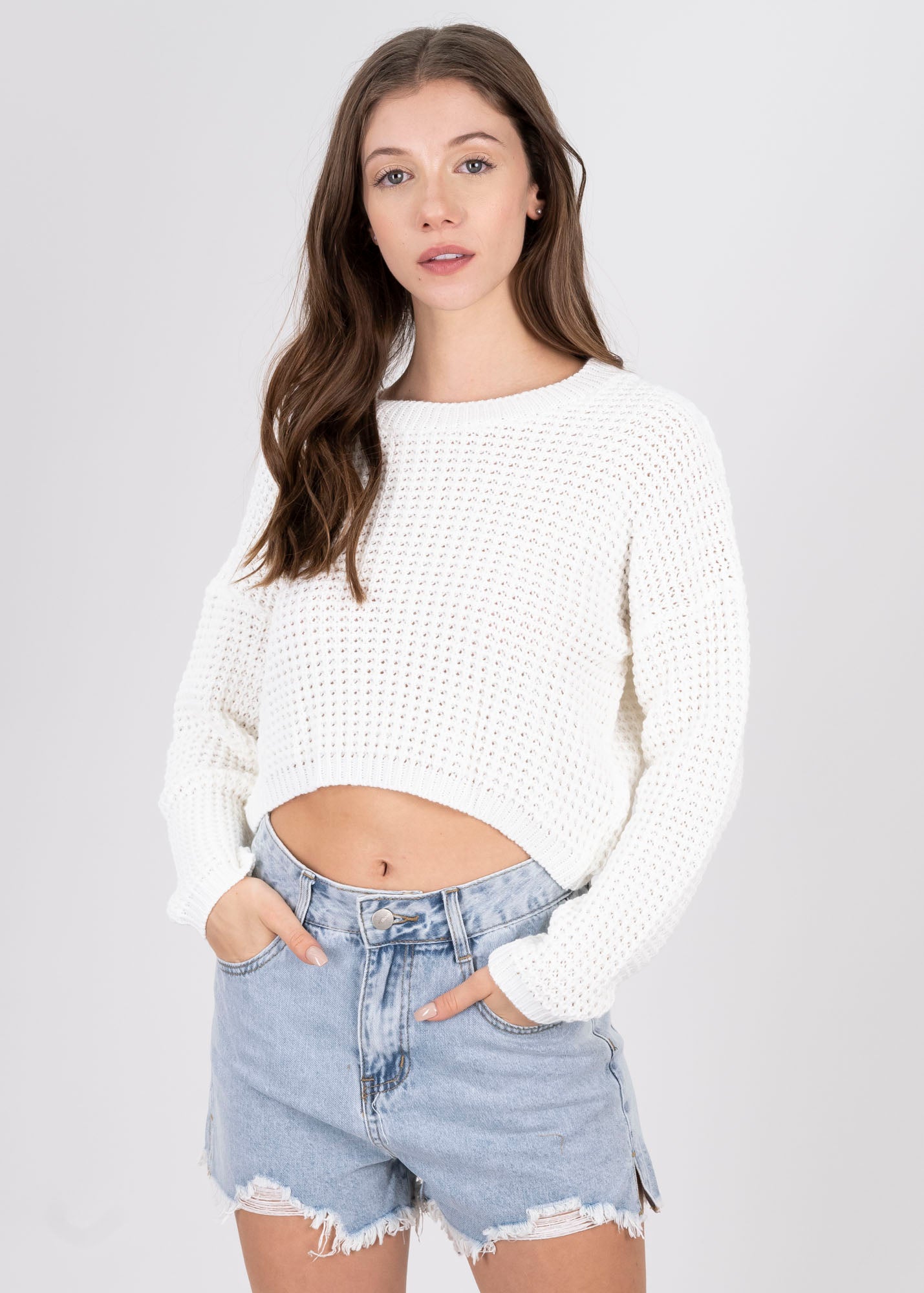 Suéter Tejido Ancho BLANCO