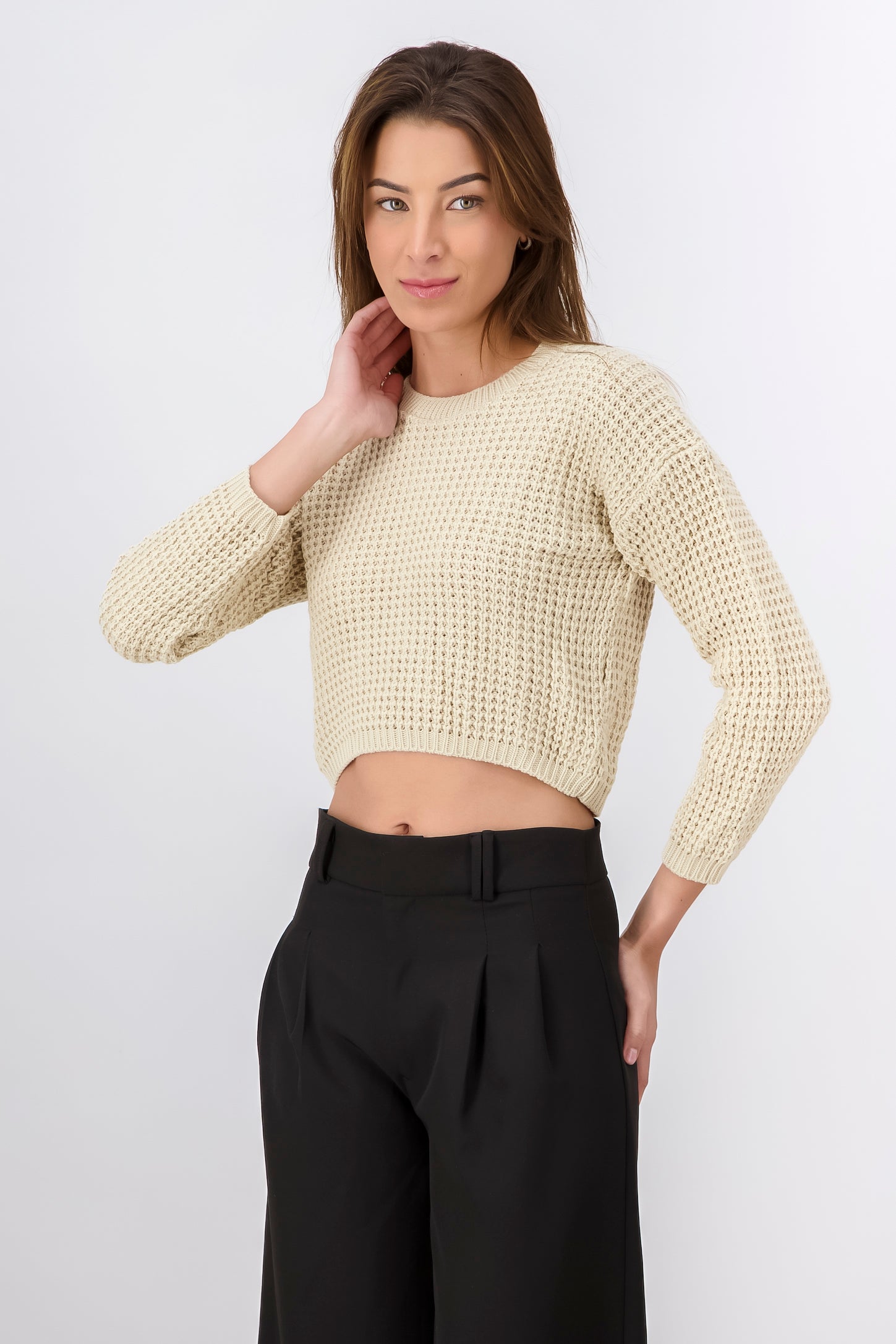 Suéter Tejido Ancho CREMA