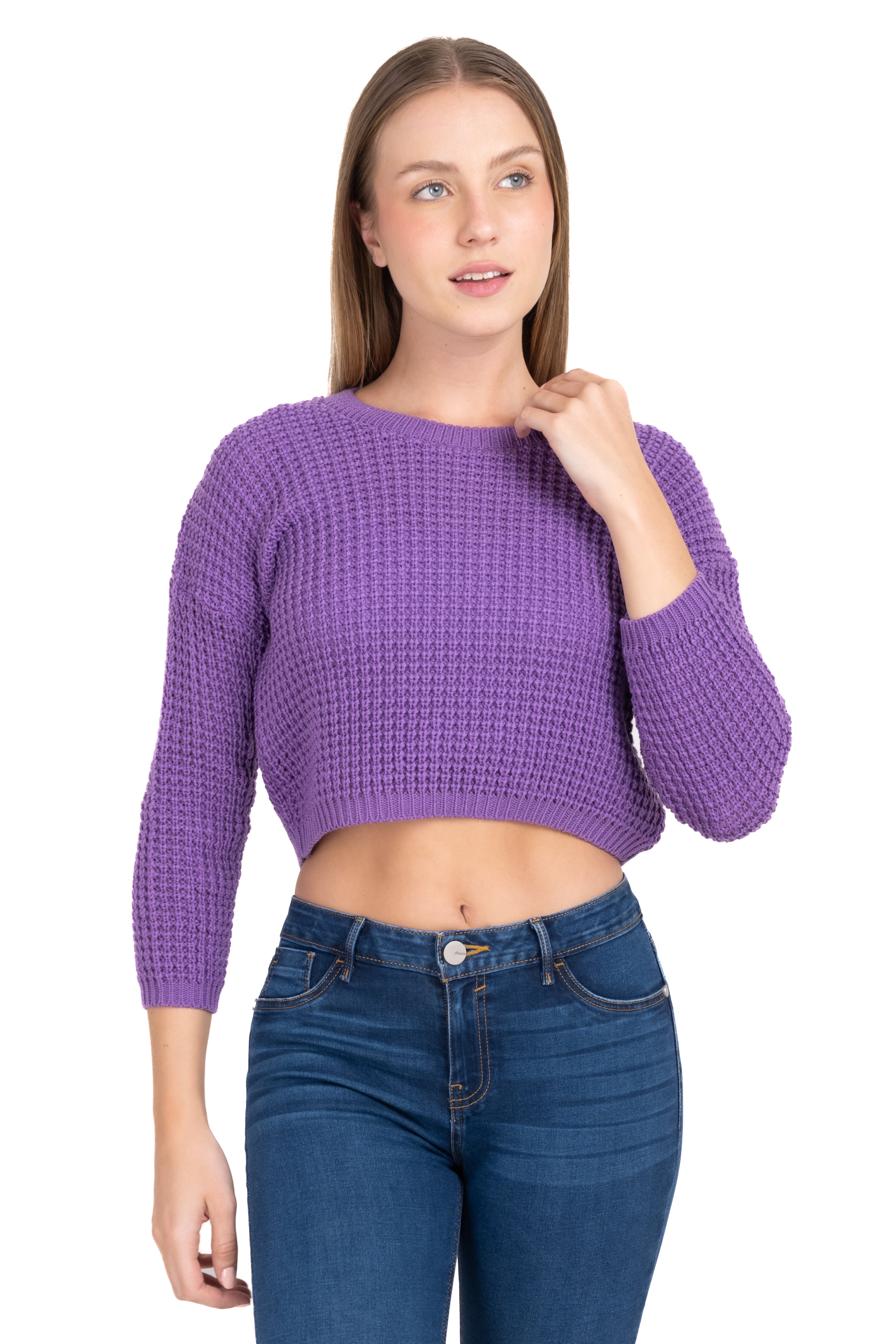 Suéter Tejido Ancho MORADO