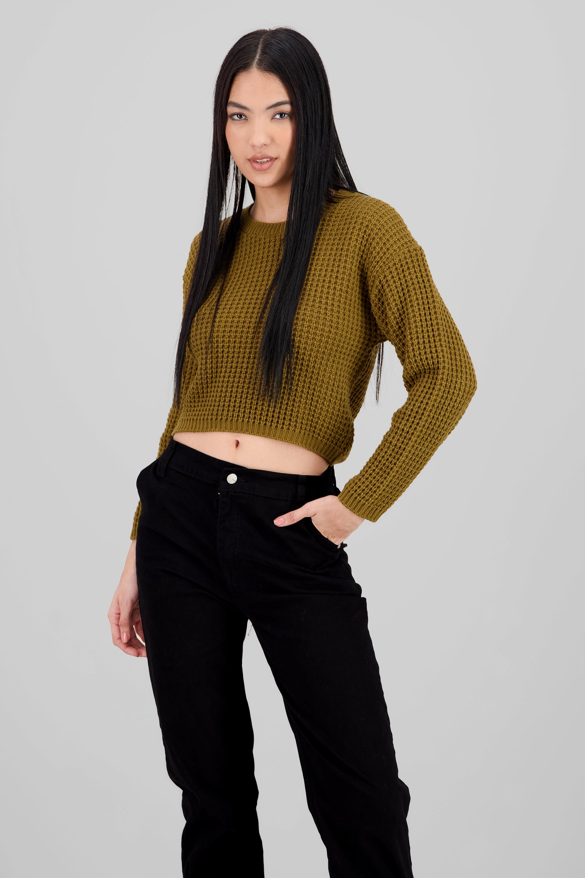 Suéter Tejido Ancho KHAKI