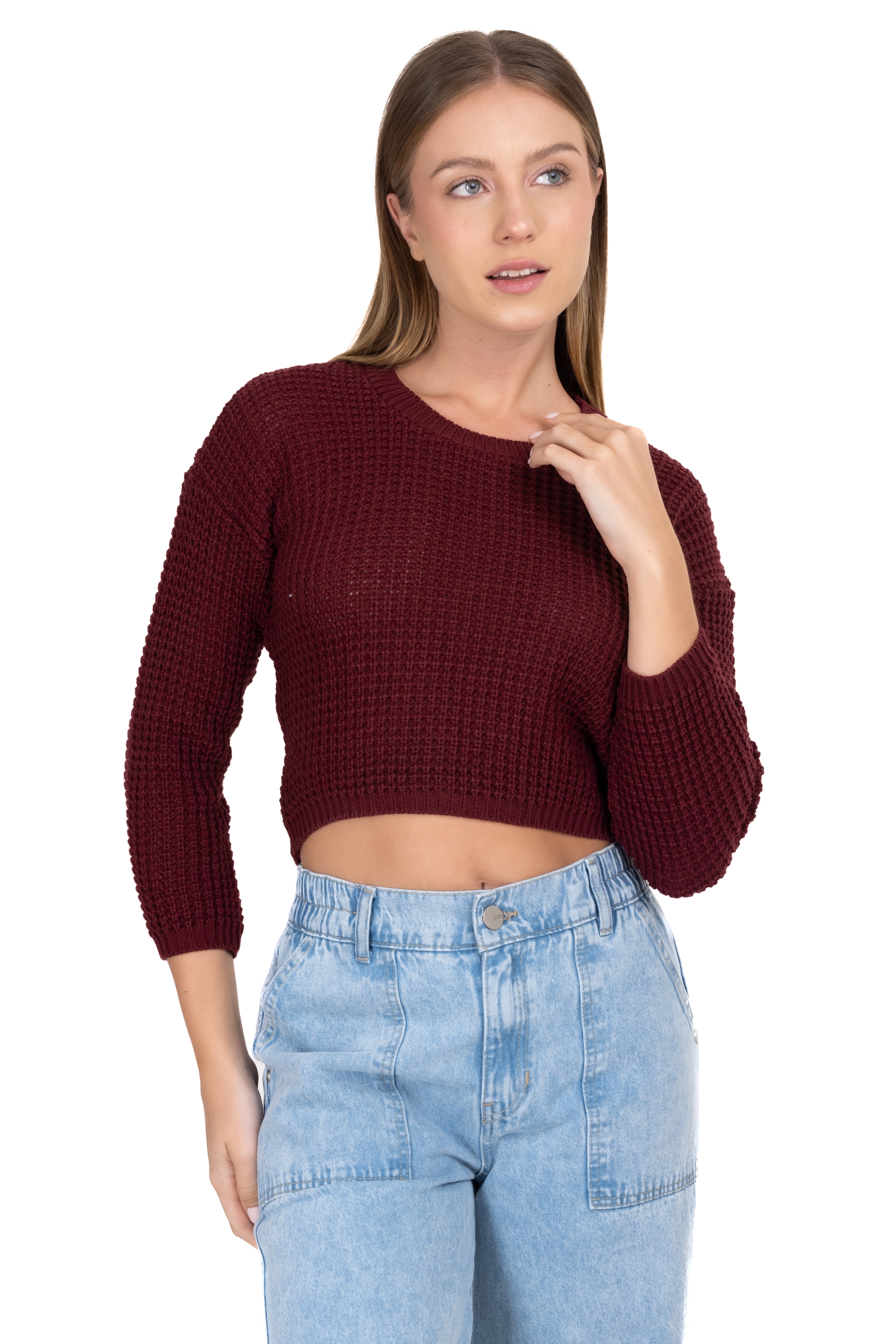 Suéter Tejido Ancho VINO