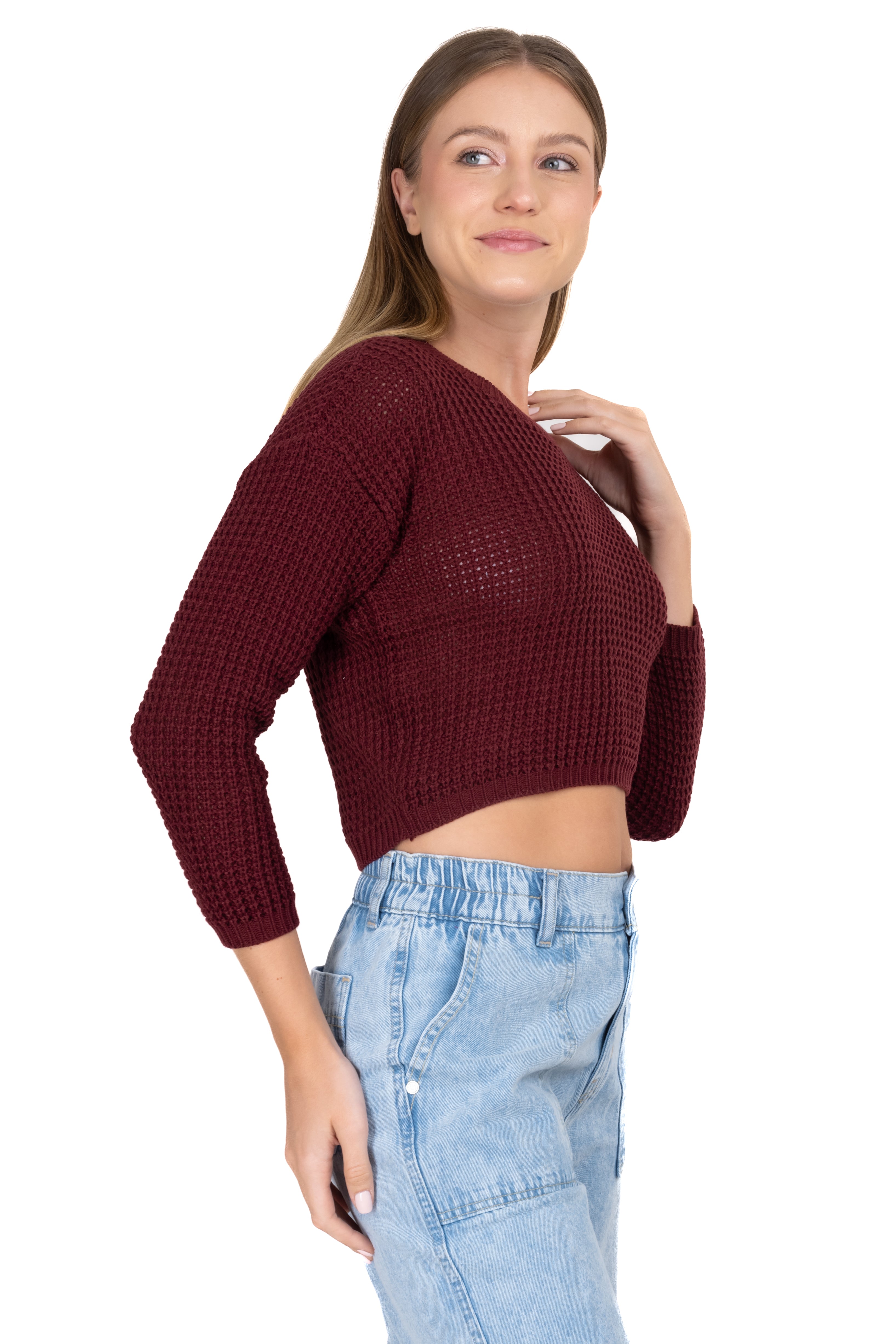 Suéter Tejido Ancho VINO