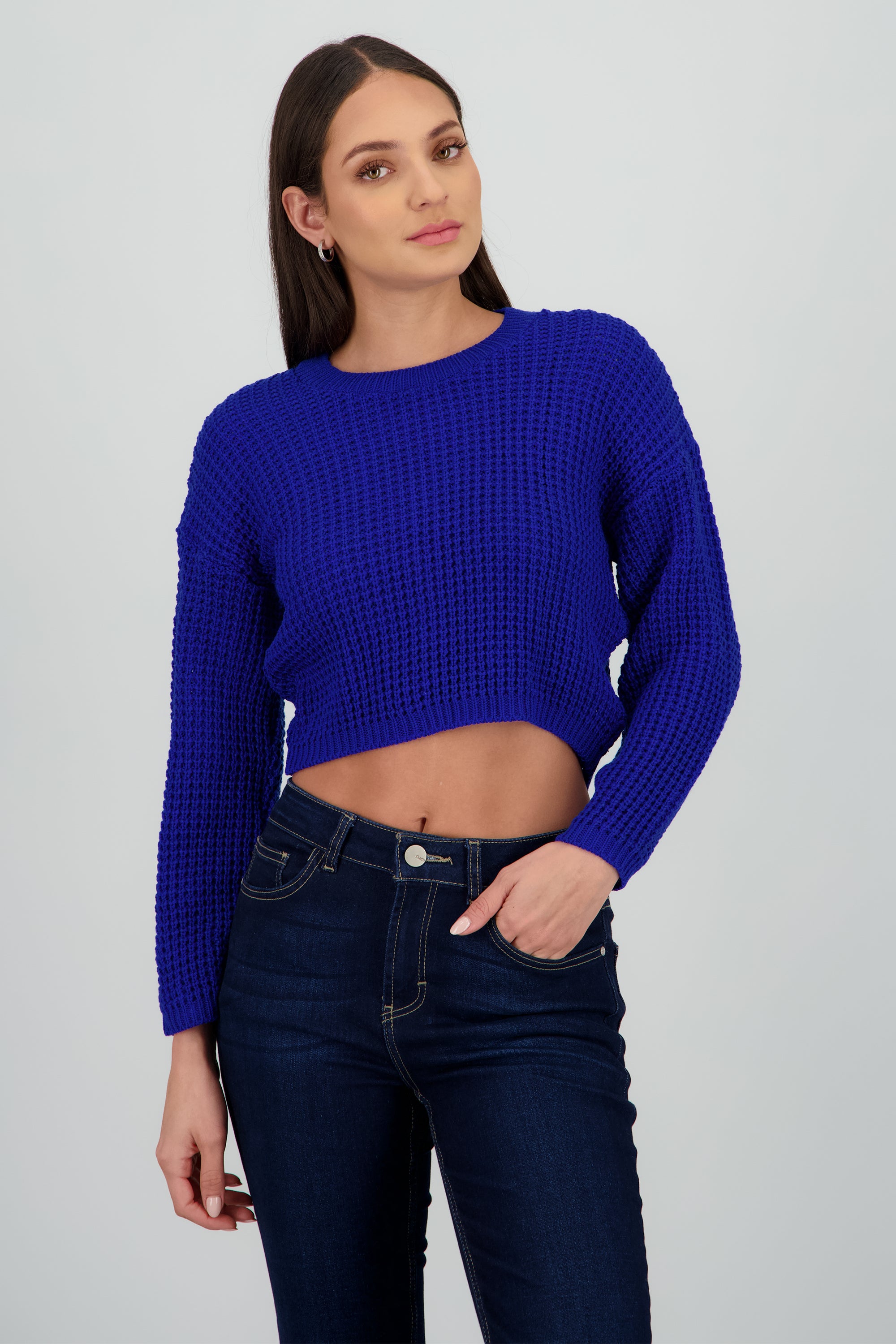 Suéter Tejido Ancho AZUL ELECTRICO