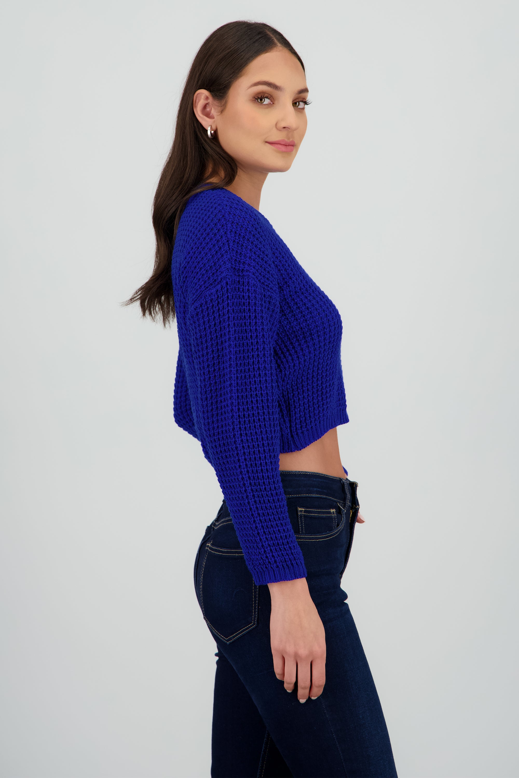 Suéter Tejido Ancho AZUL ELECTRICO