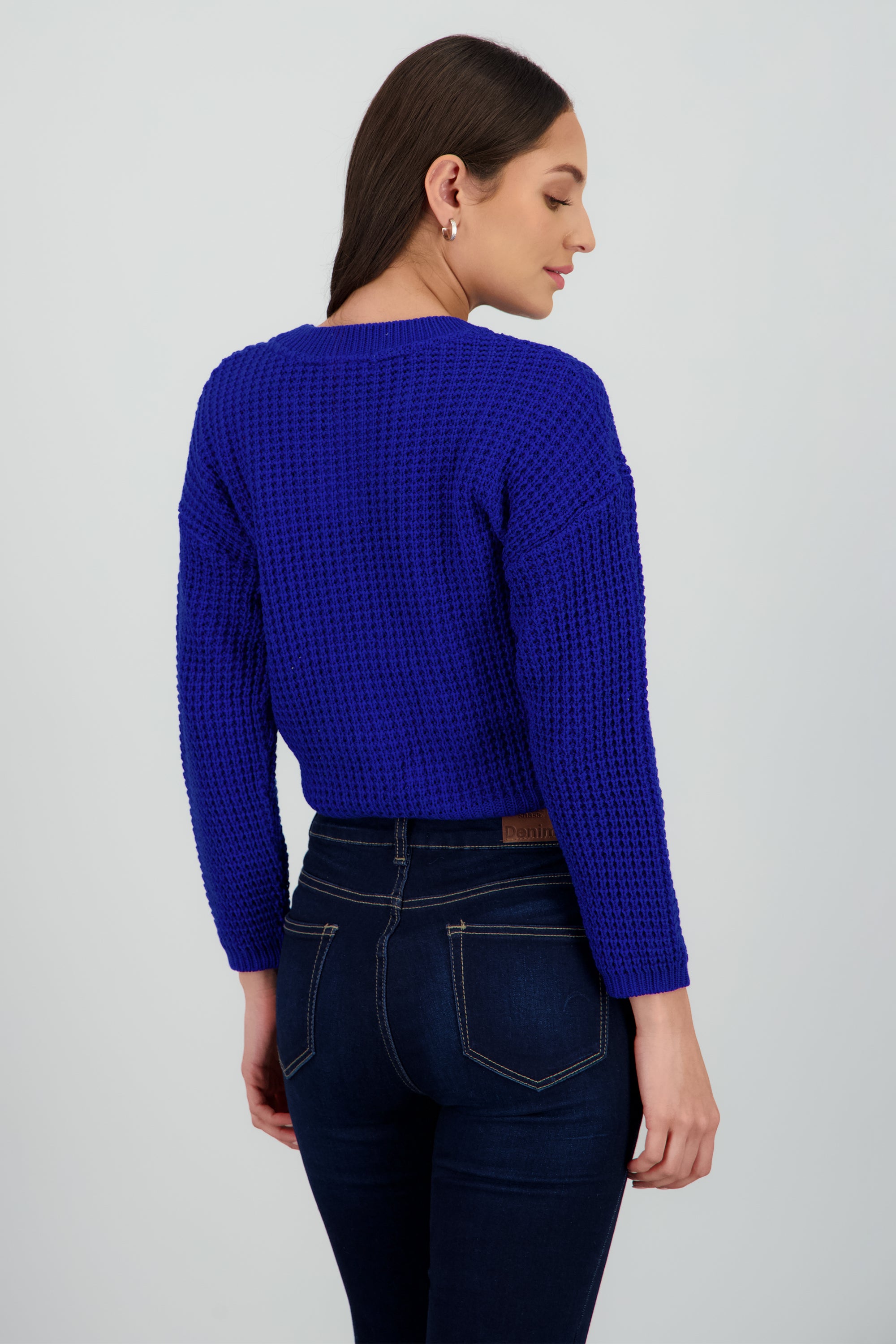 Suéter Tejido Ancho AZUL ELECTRICO