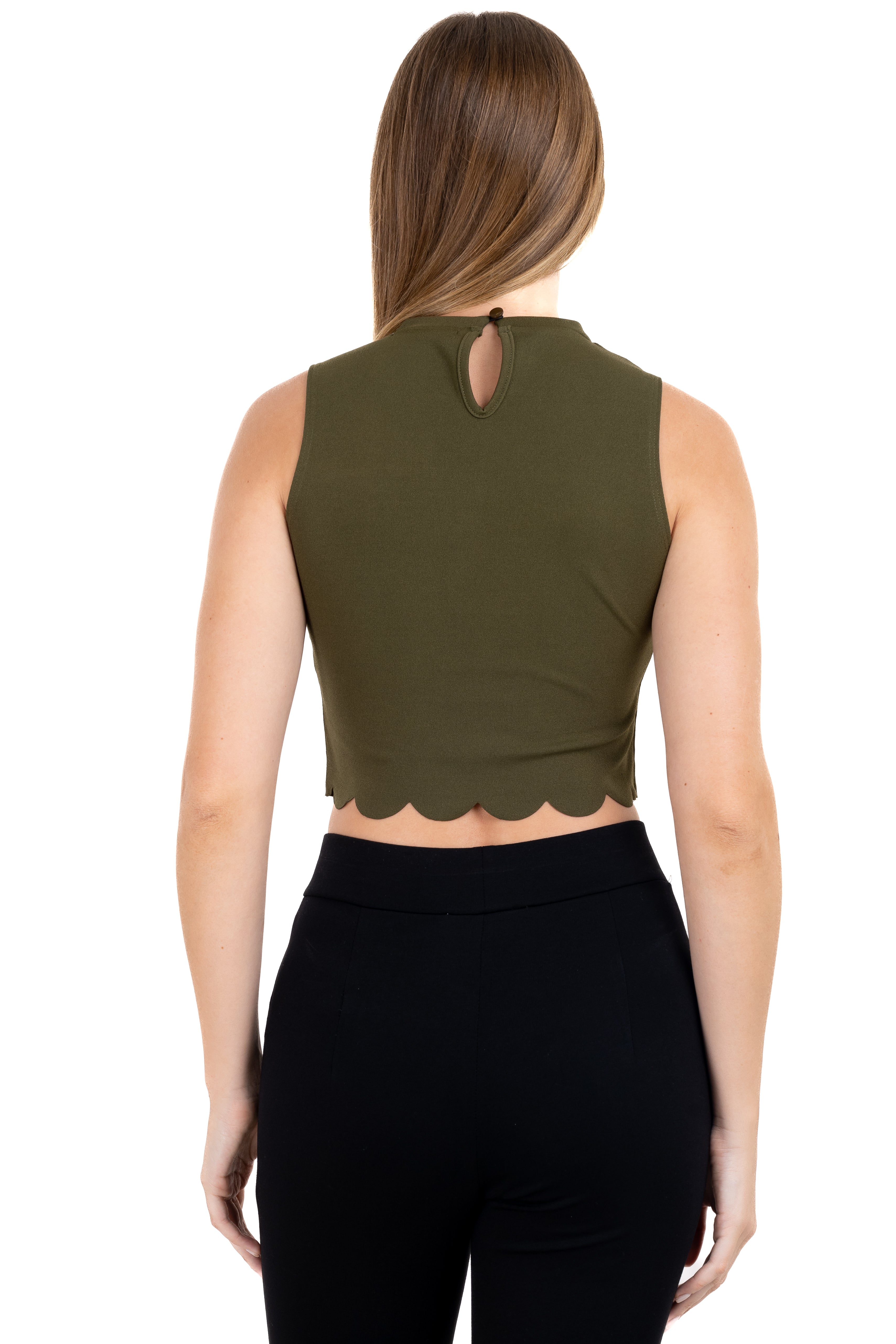 Top crop laser cutting Dark green