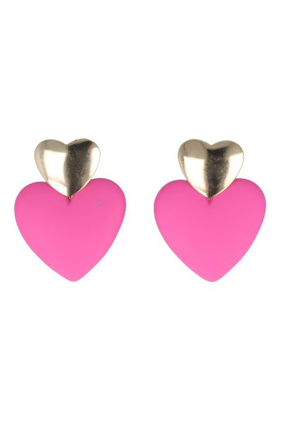 Double heart earrings Fiusha