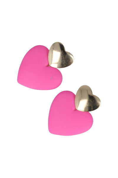 Double heart earrings Fiusha