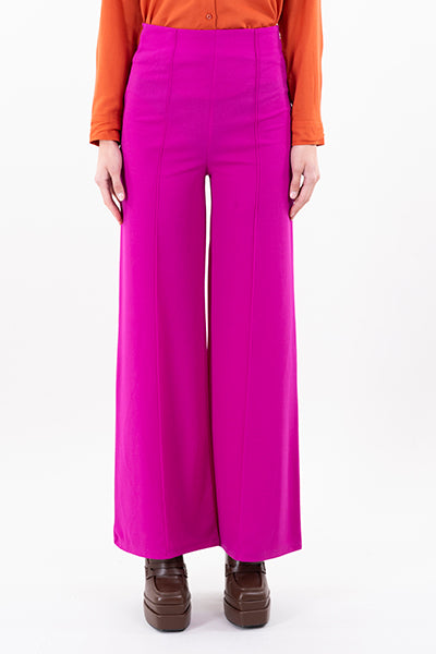 Wide leg pants high seams waist PINK