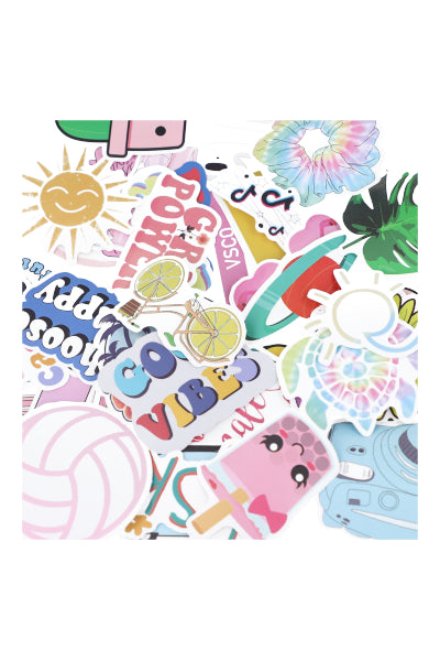 Set 50 stickers multicolor MULTICOLOR