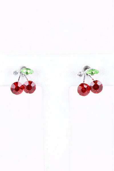 Aretes Cereza Acrílico ROJO