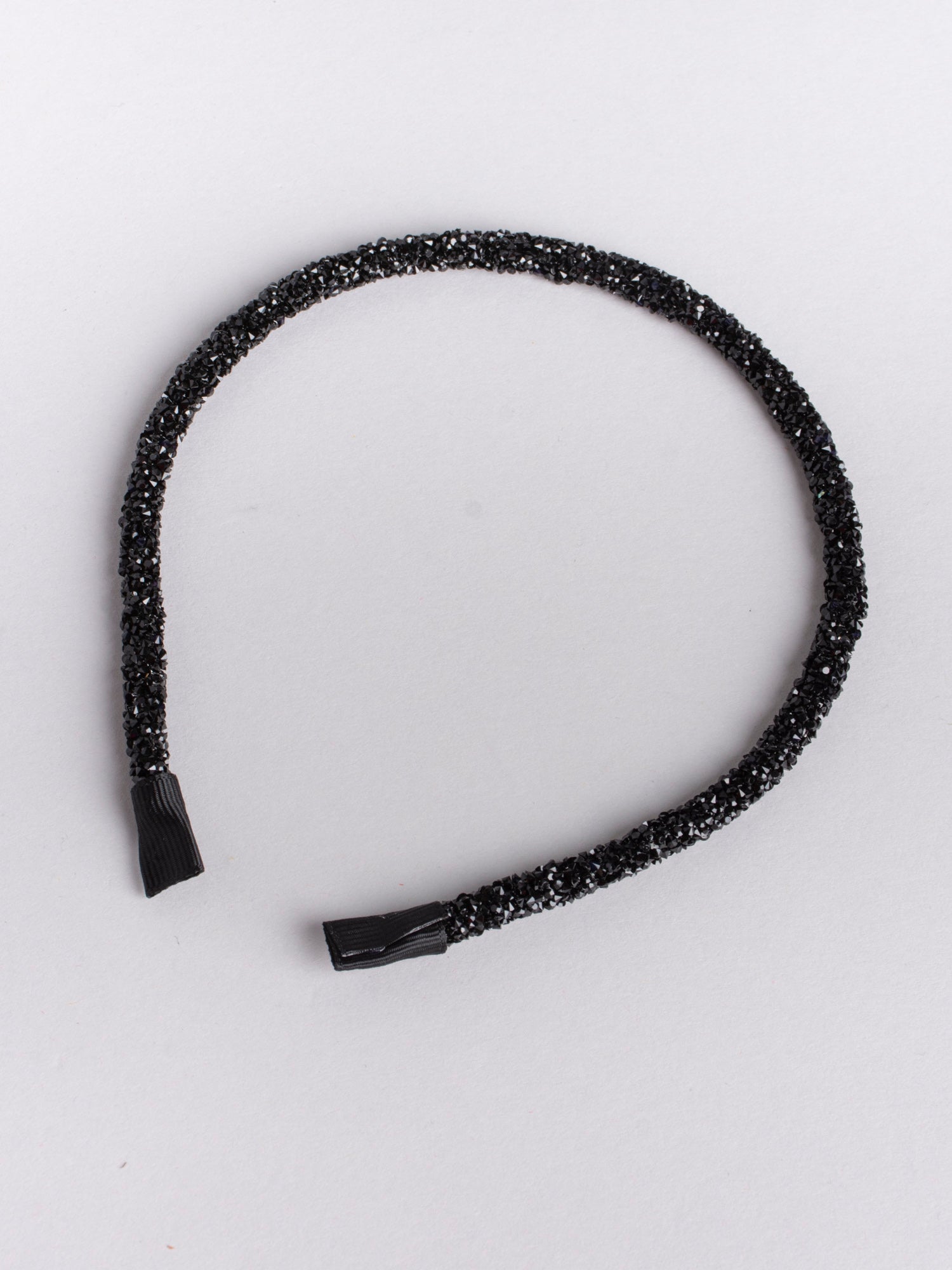 Glitter thin headband BLACK