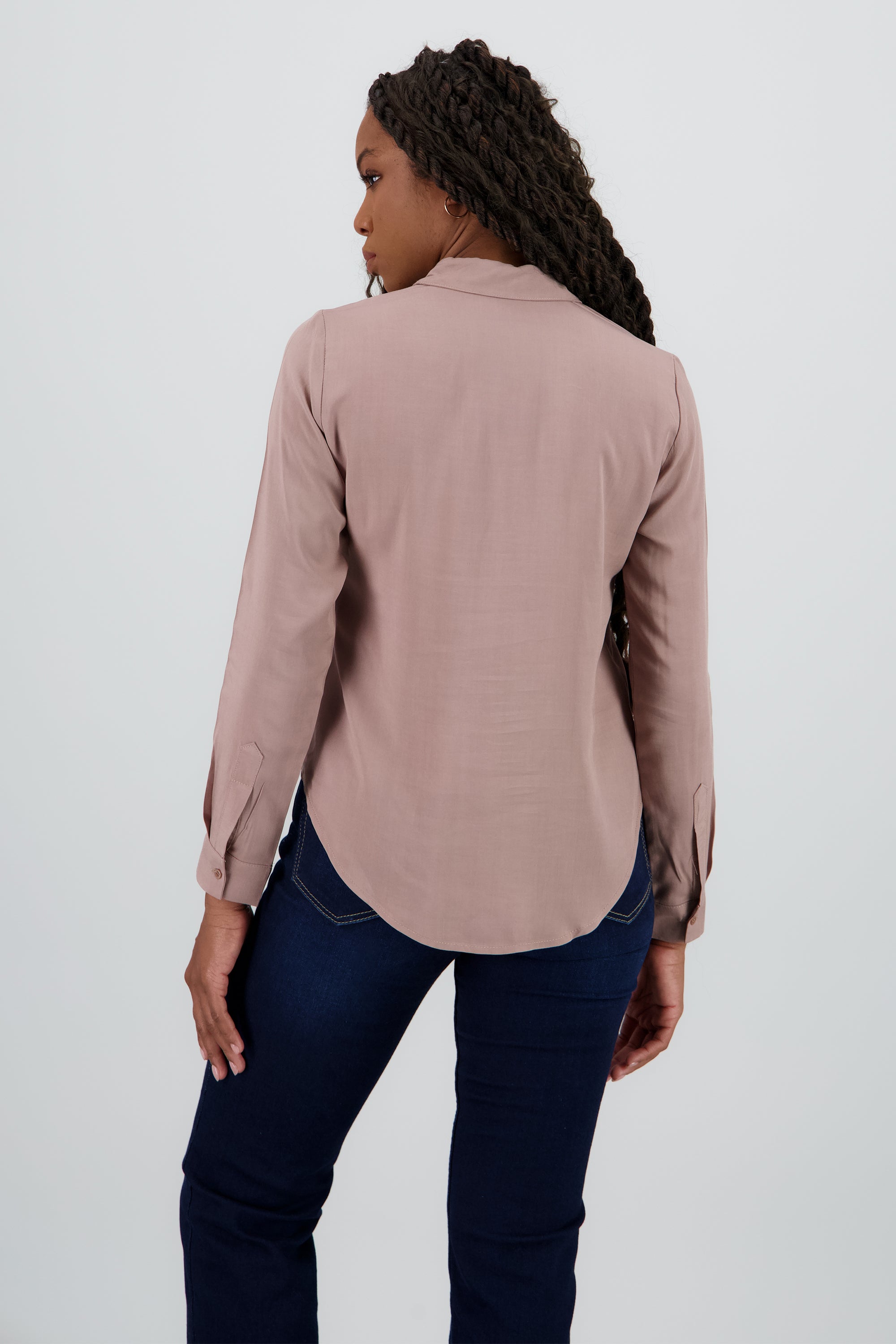 Camisa Manga Larga Lisa TAUPE