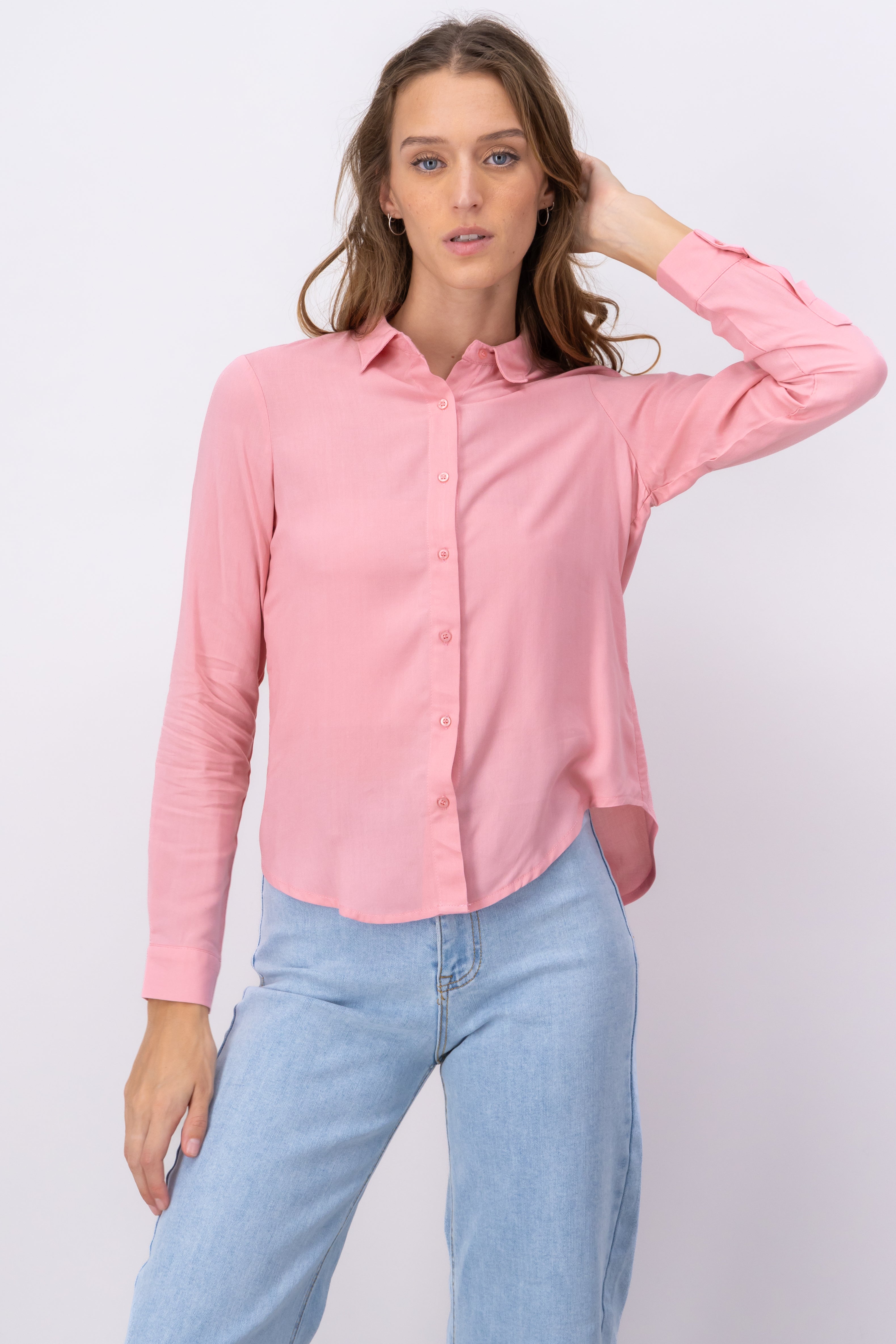 Camisa Manga Larga Lisa PALO DE ROSA