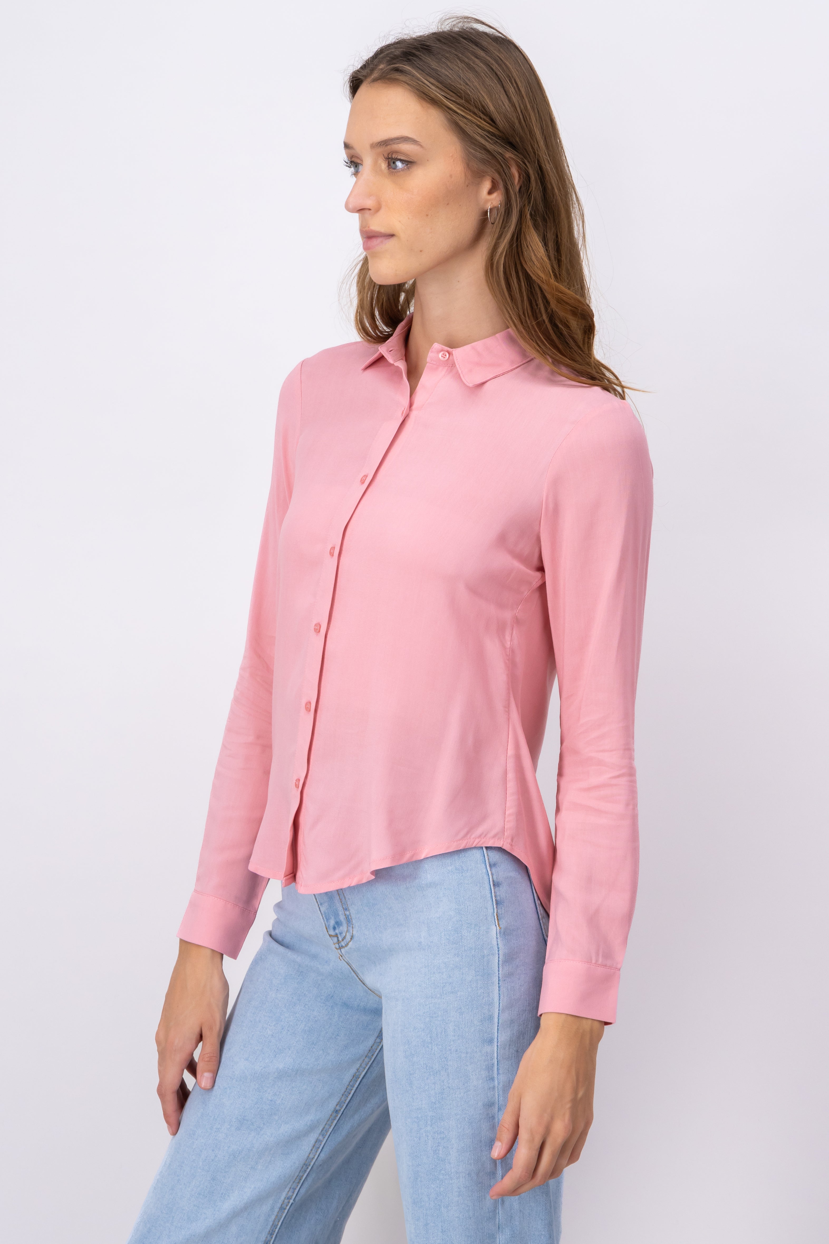 Camisa Manga Larga Lisa PALO DE ROSA