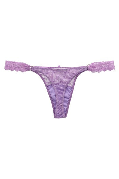 Tanga mesh rings lateral lace LILAC