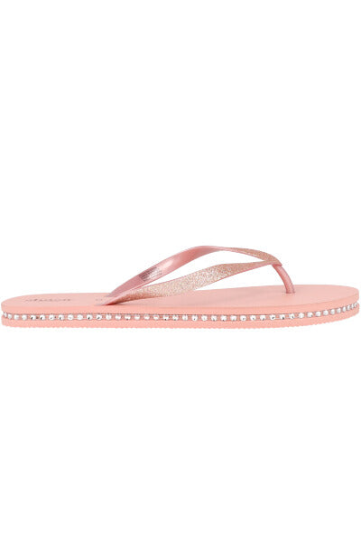 Flip flop contorno brillos ORO ROSA