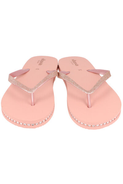 Flip flop contorno brillos ORO ROSA