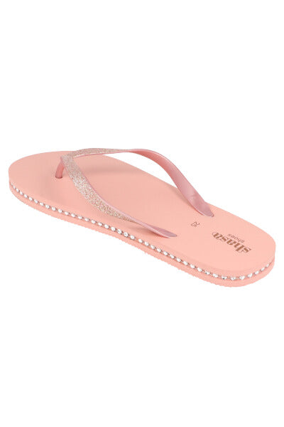 Flip flop contorno brillos ORO ROSA