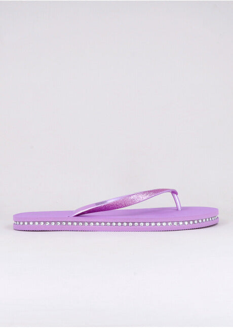 Flip flop contorno brillos LILA