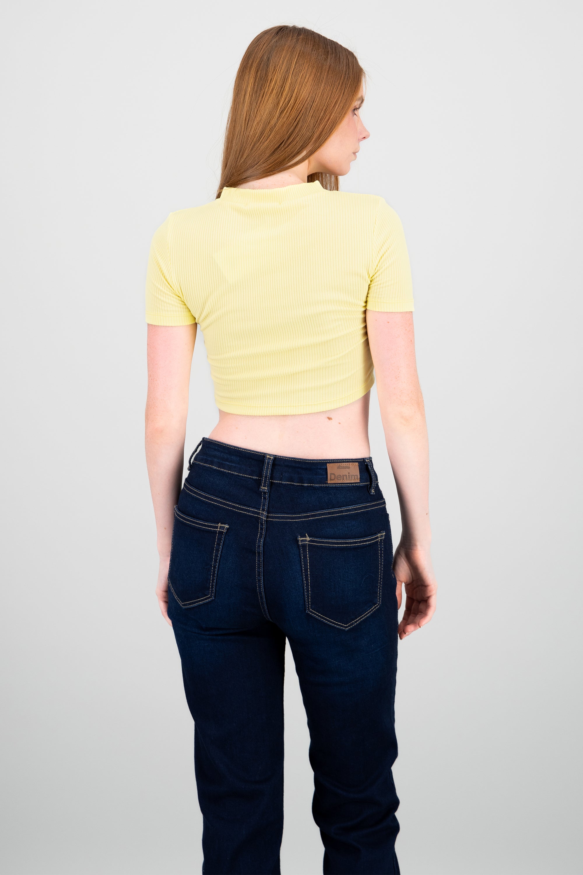 Top Cuello Alto Los Angeles AMARILLO PASTEL