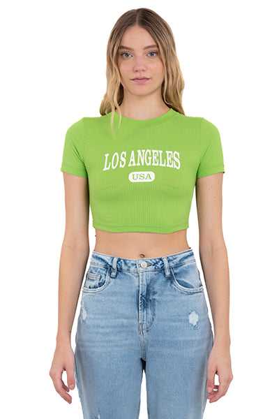 Top Cuello Alto Los Angeles VERDE MANZANA