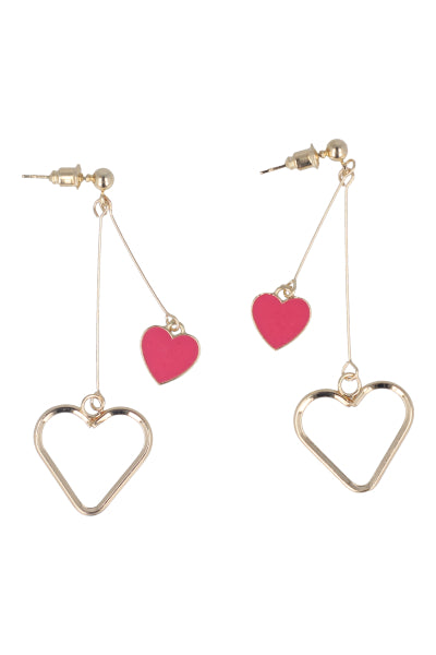 Aretes Largos Corazón FIUSHA