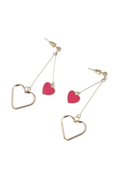 Aretes Largos Corazón FIUSHA