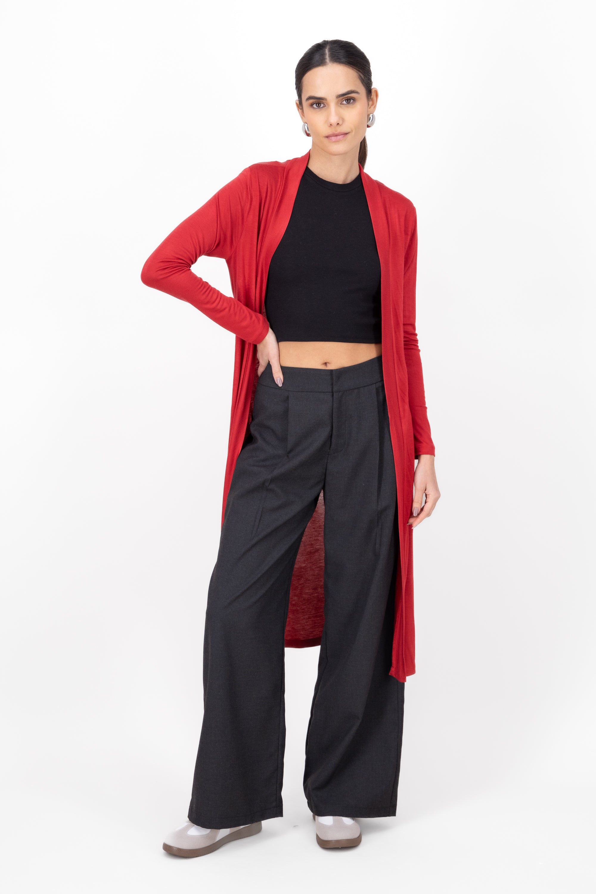 Light long cardigan RED