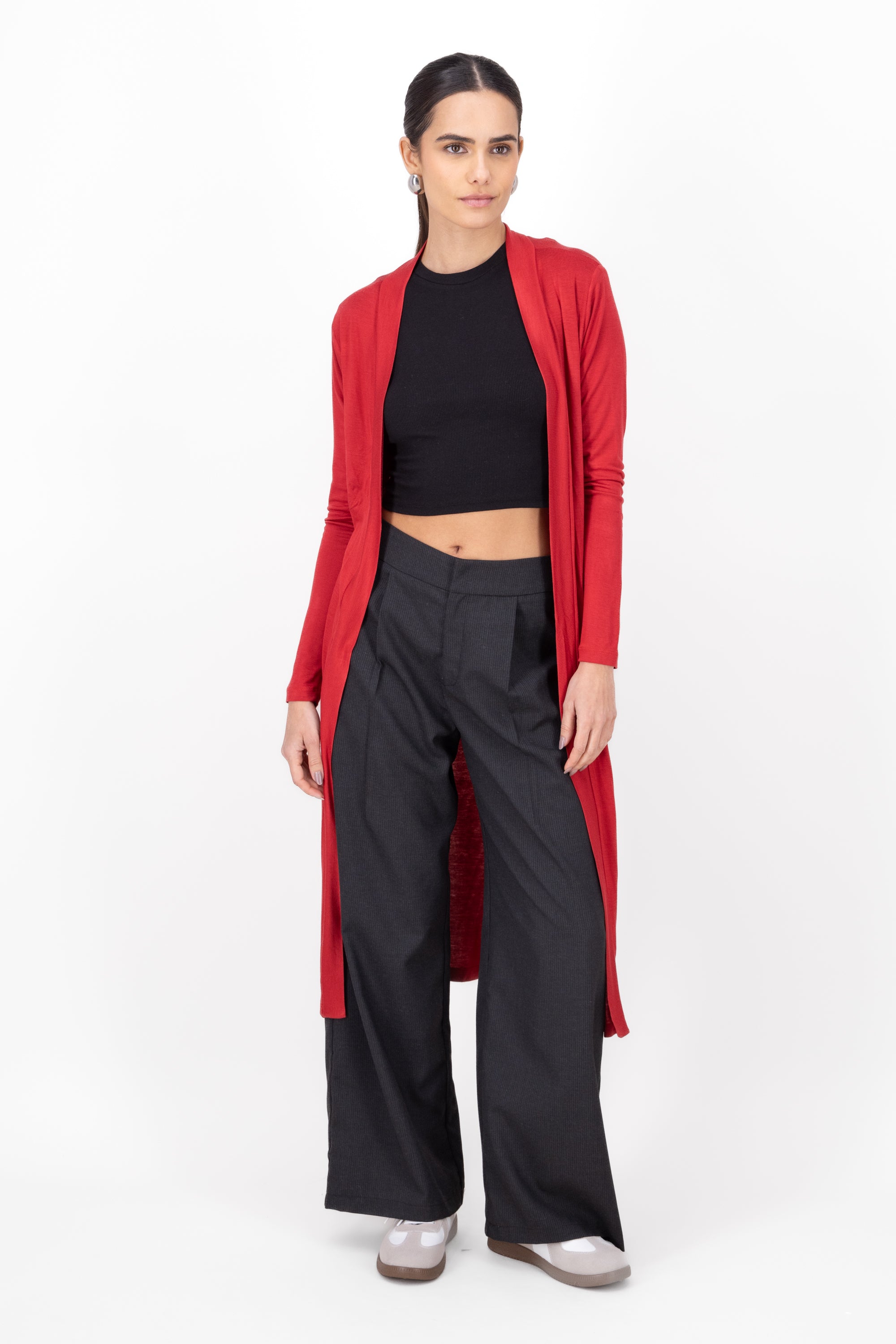 Light long cardigan RED