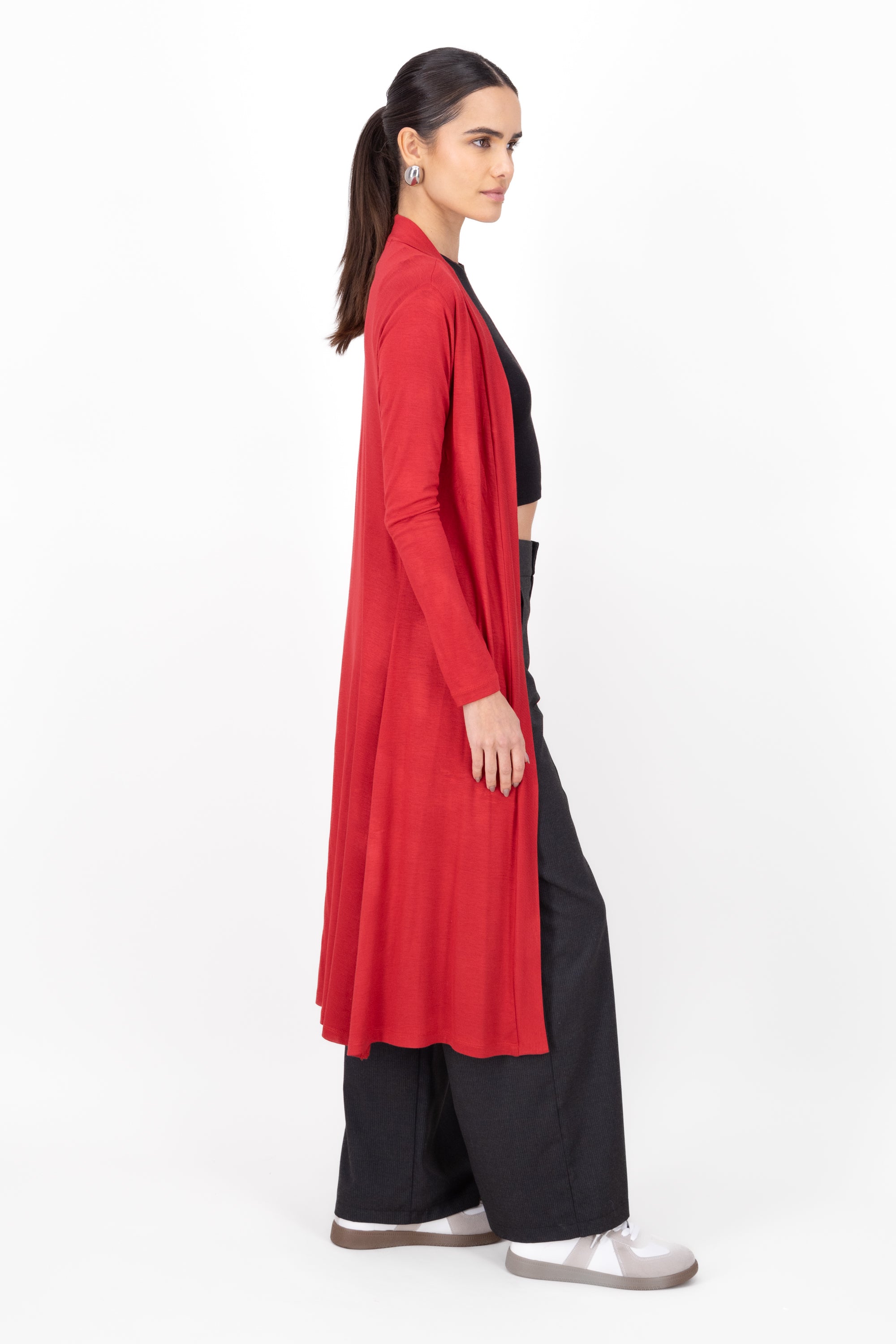 Light long cardigan RED