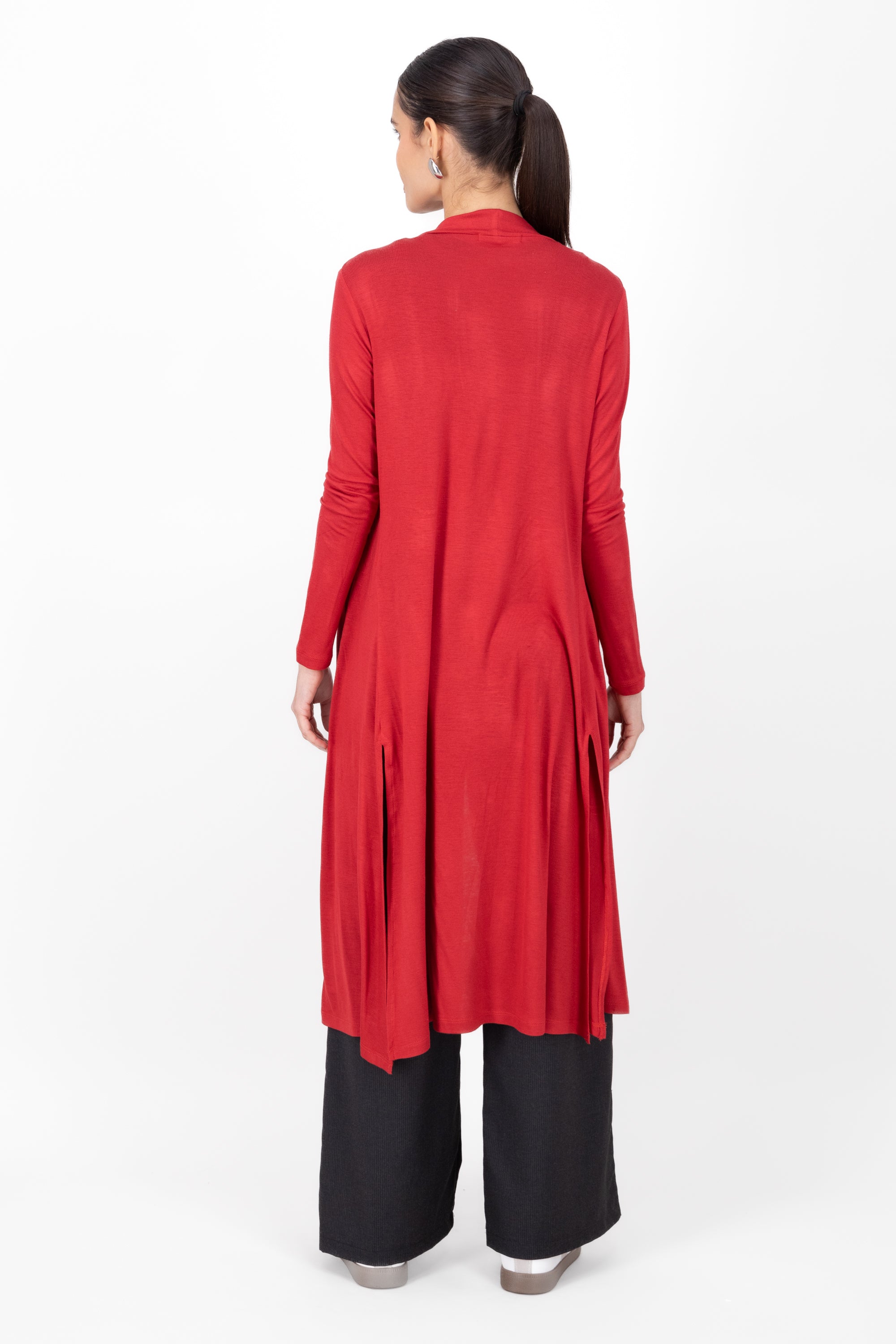 Light long cardigan RED