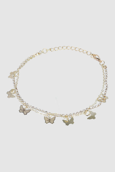 Anklet butterfly brightness GOLD