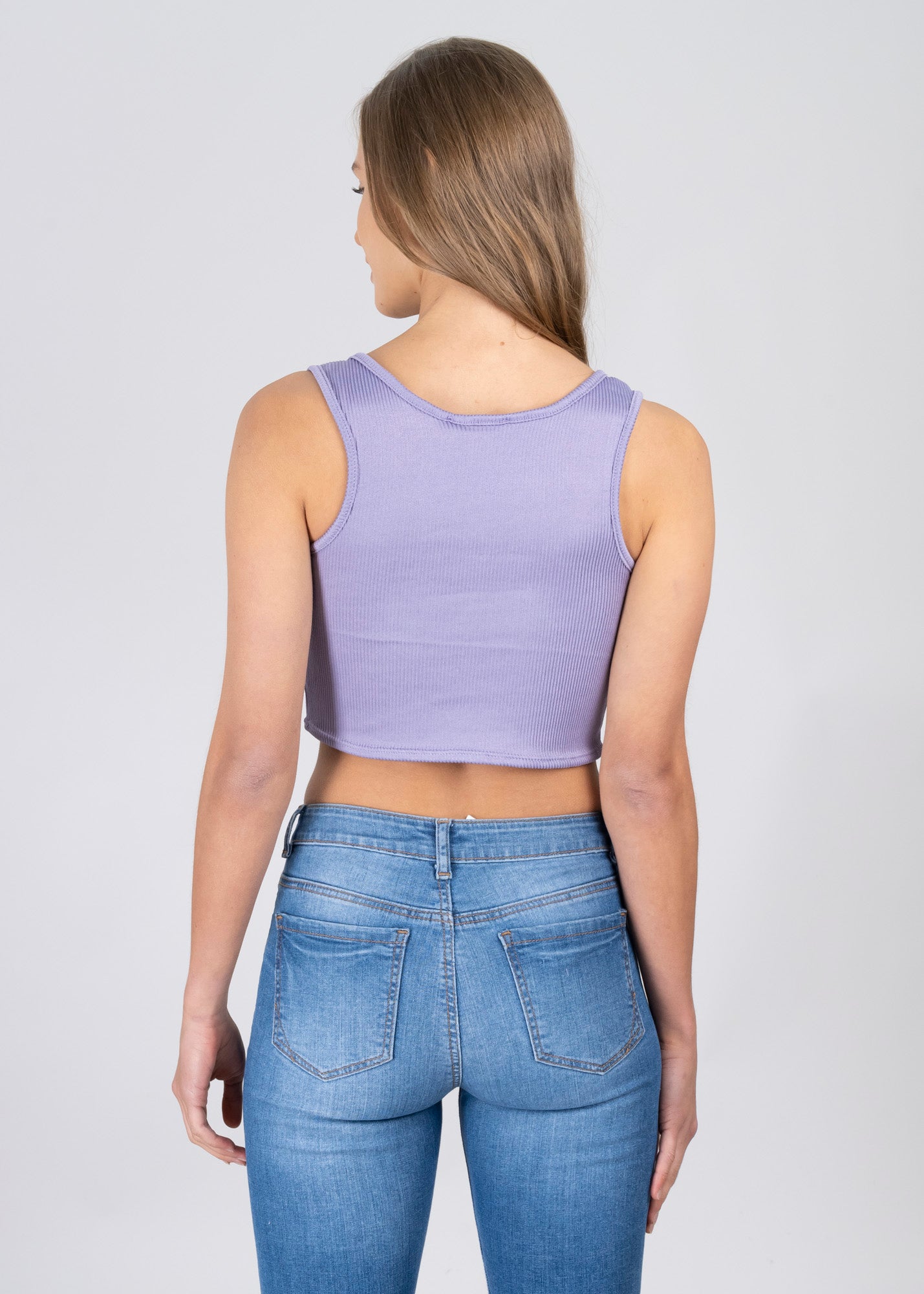 Top Lace Up Sharmed Sleeves LILAC