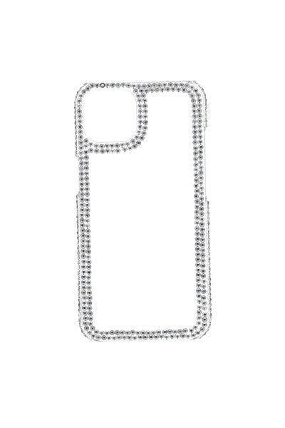 Funda Celular Borde Brillos I13 PLATA