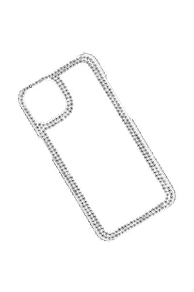 Funda Celular Borde Brillos I13 PLATA