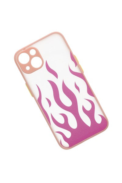 Funda celular flamas i13 ROSA