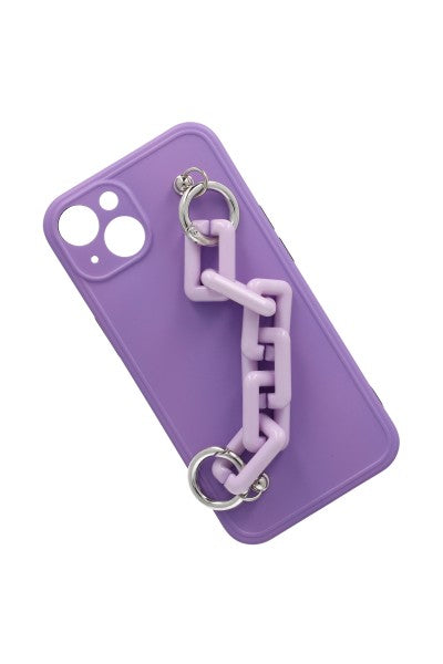 Funda Celular I13 Cadena LILA