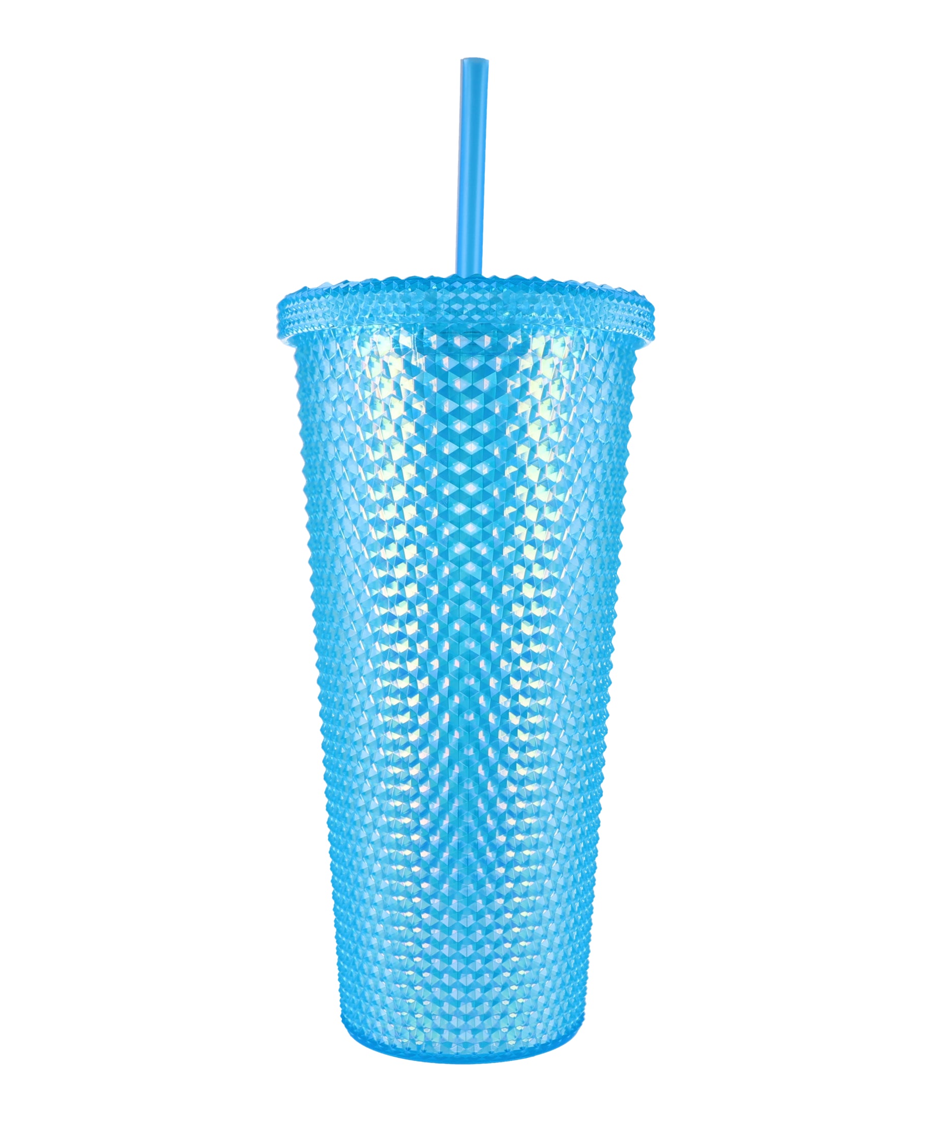 Vaso diamante iridiscente AZUL