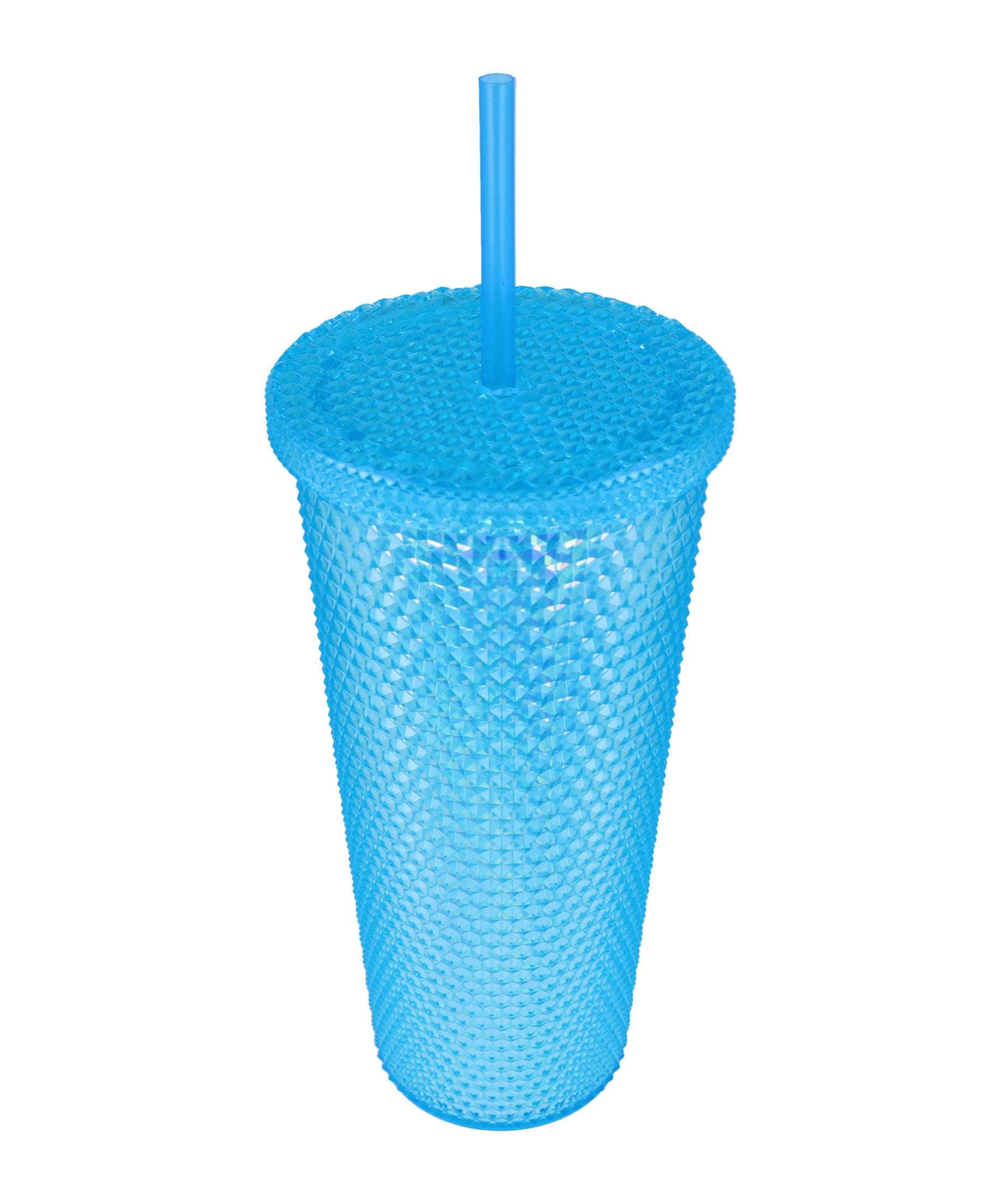 Vaso diamante iridiscente AZUL