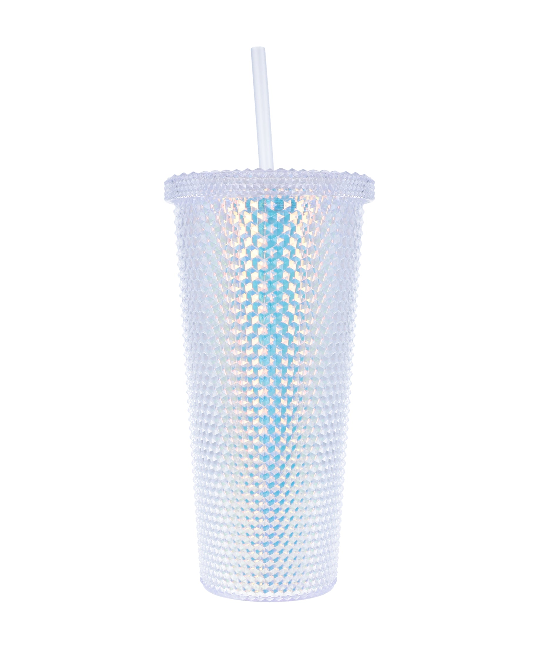 Vaso diamante iridiscente BLANCO