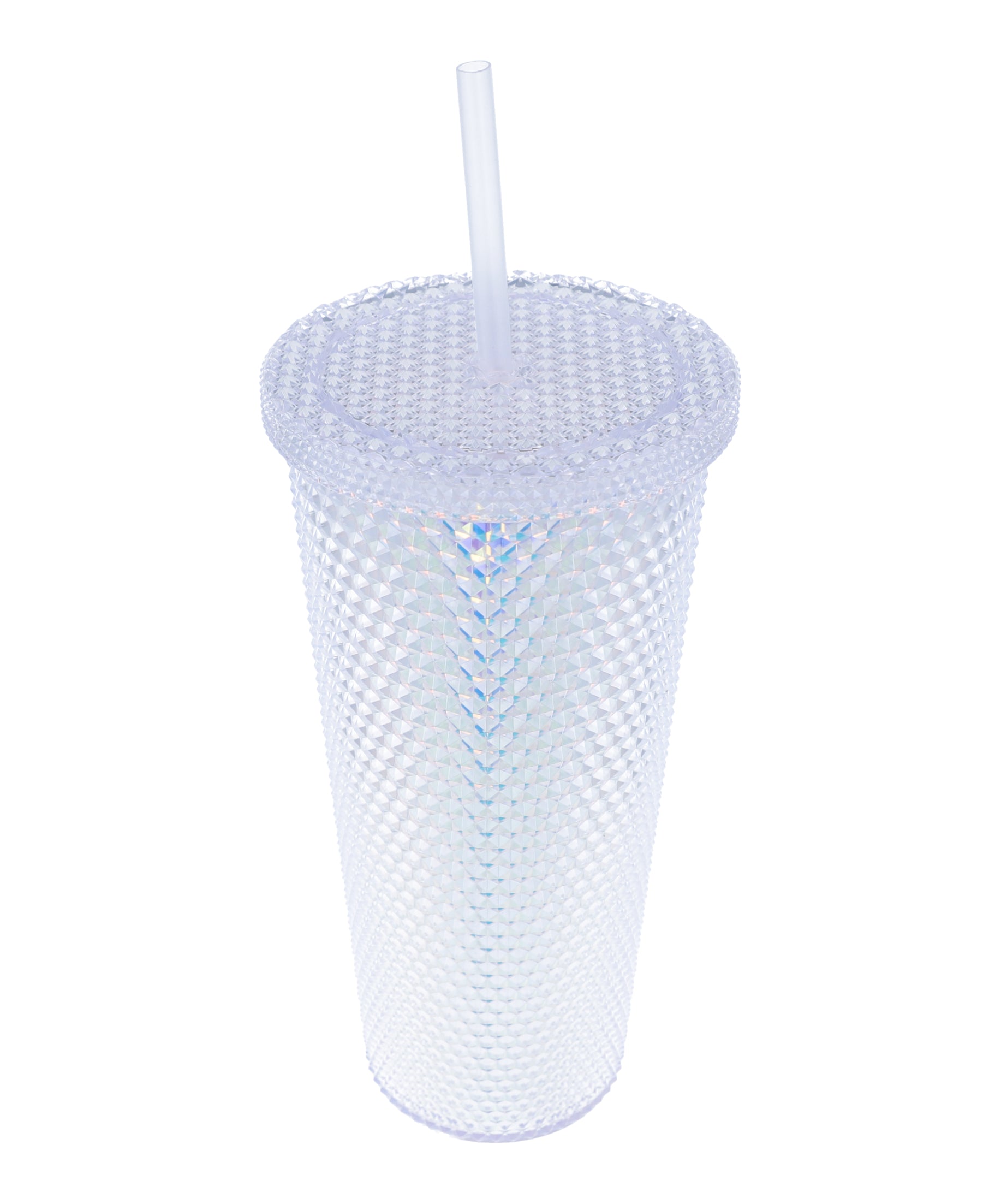 Vaso diamante iridiscente BLANCO