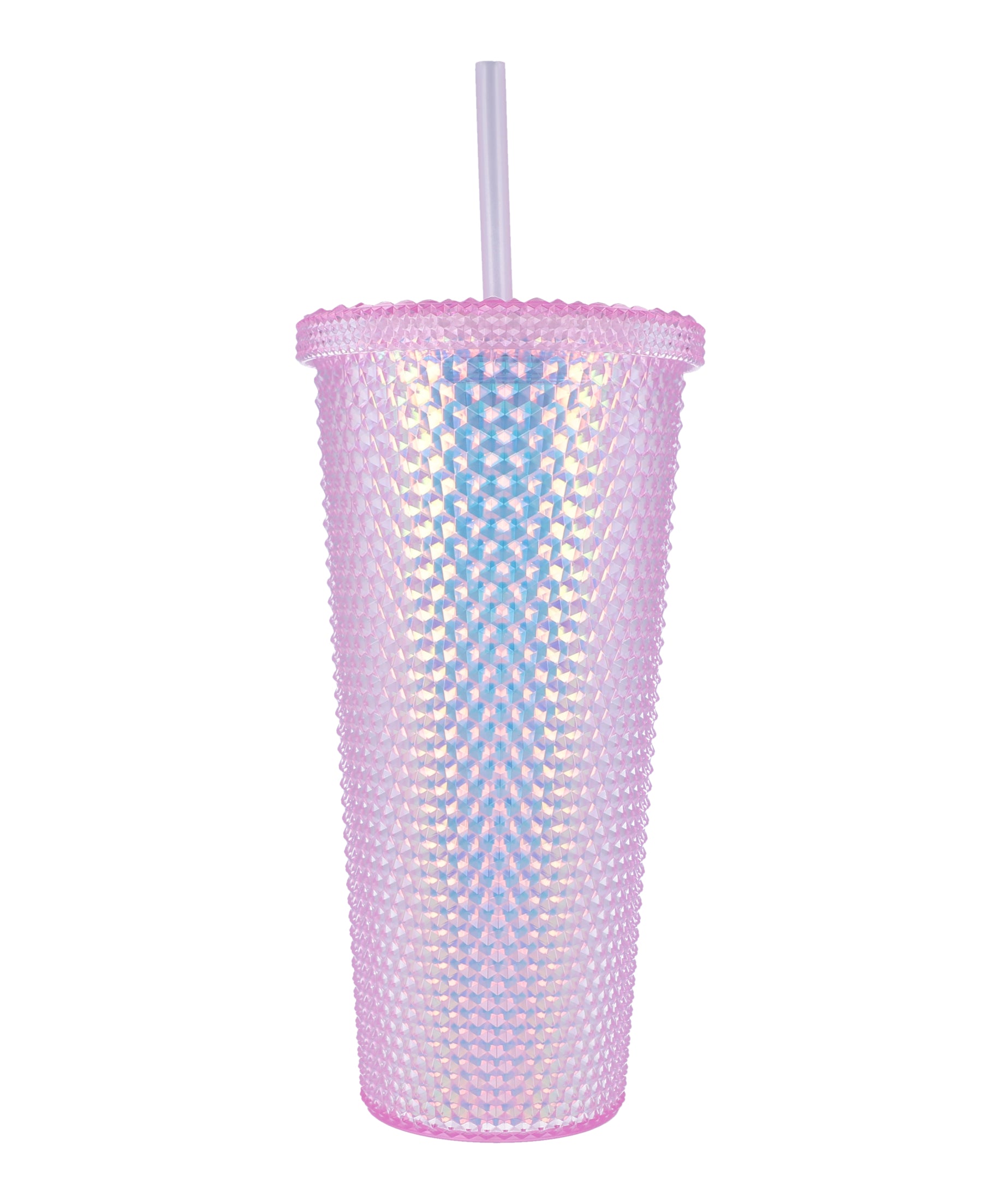 Vaso diamante iridiscente ROSA