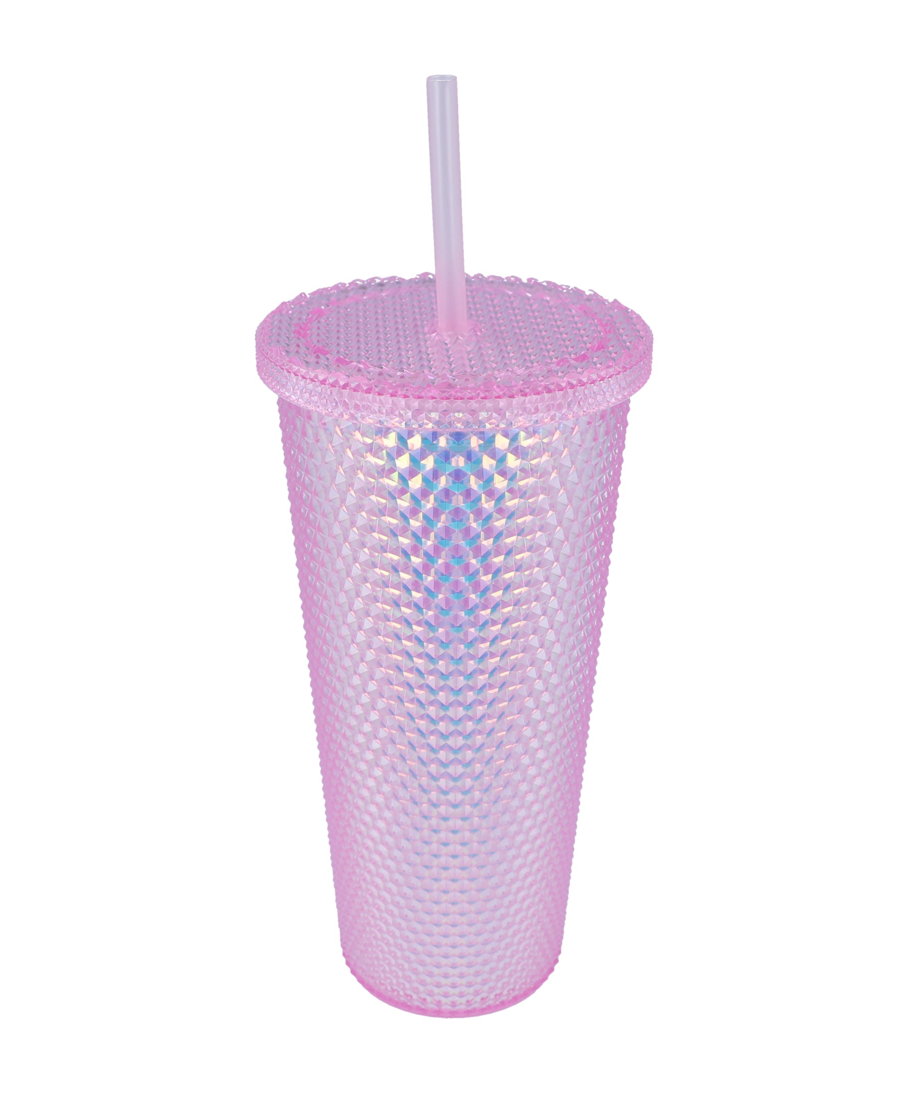 Vaso diamante iridiscente ROSA