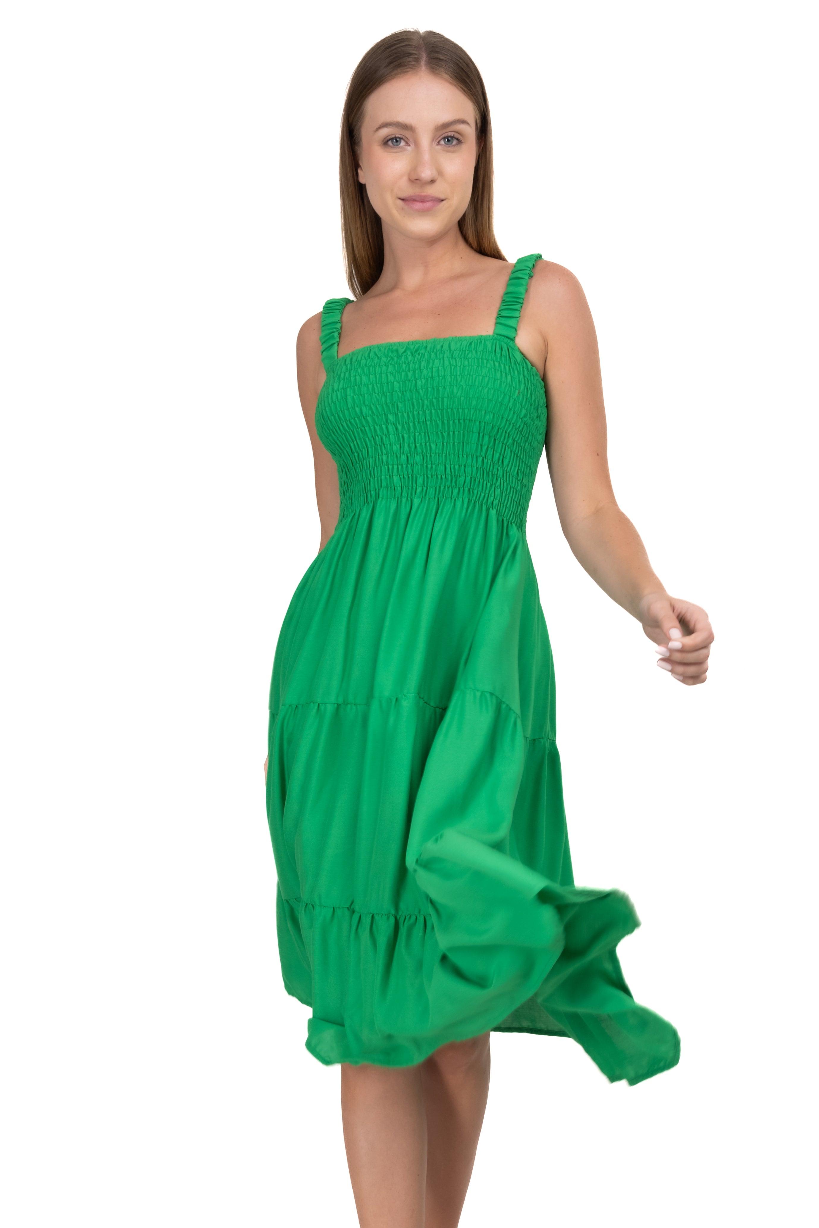 Midi dress spring GREEN