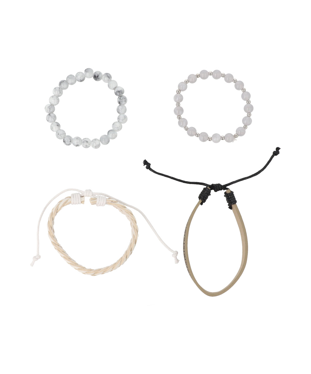 Set 4 Pulseras Cuentas CAFE COMBO