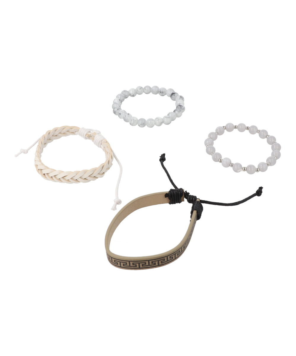 Set 4 Pulseras Cuentas CAFE COMBO