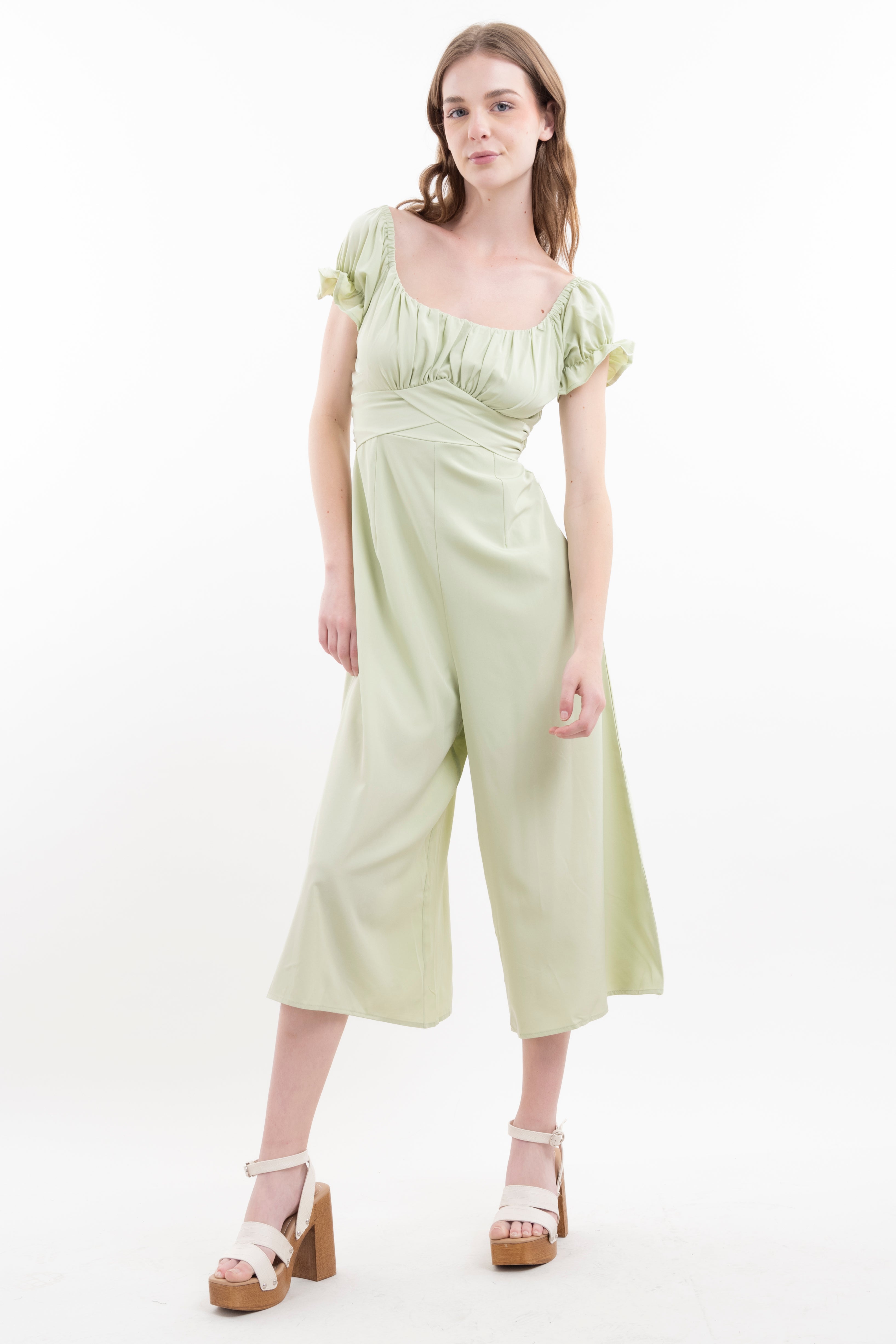 Jumpsuit Midi Fruncido Amplio MENTA