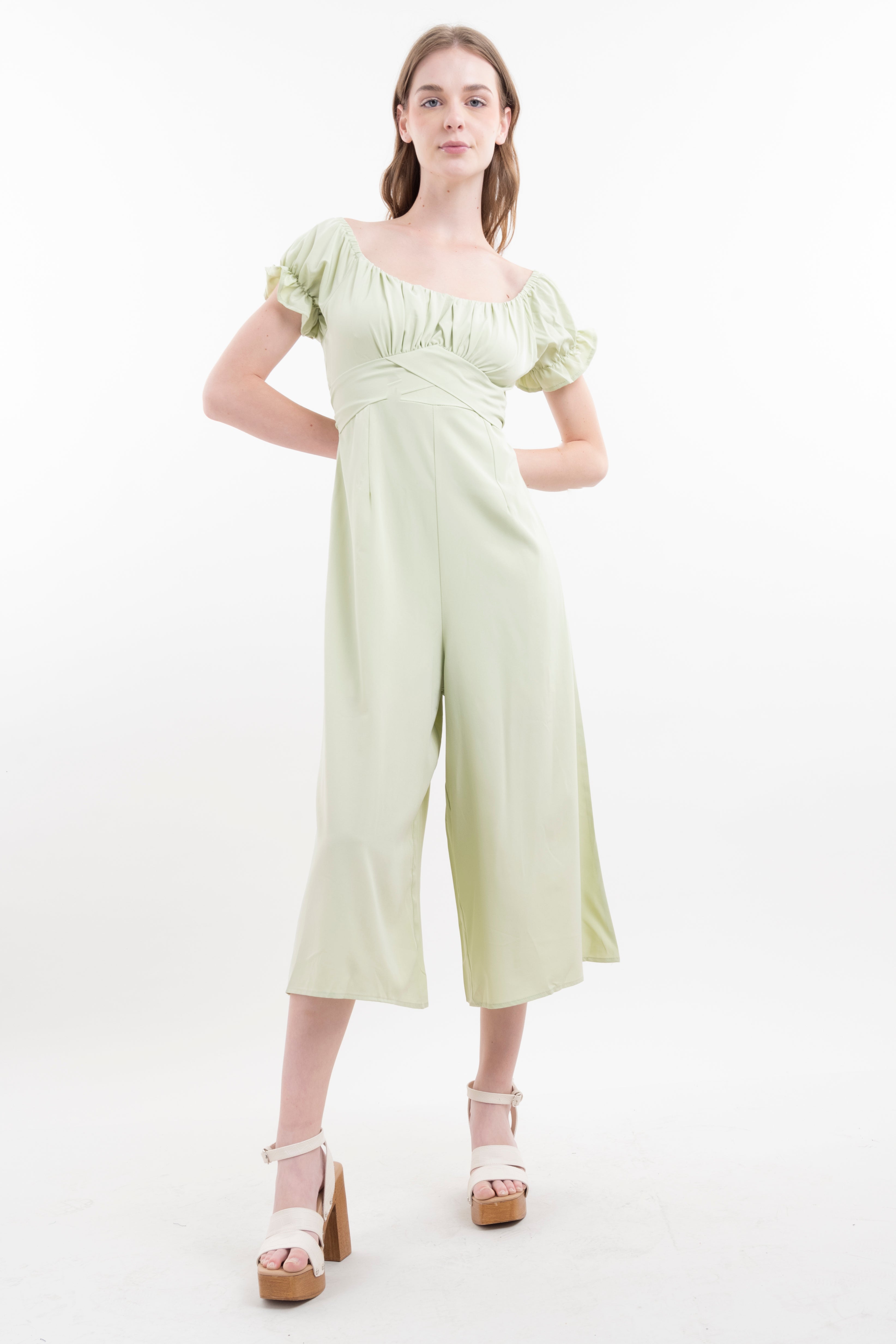 Jumpsuit Midi Fruncido Amplio MENTA